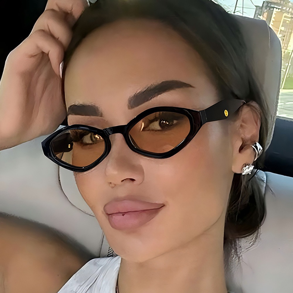 imgi_42_O1CN01nZEZdr1xG7qzszBbL_2220748736415-0-cib.jpg European & American Fashion New Polygonal Style Sunglasses - Small Frame UV Protection Street Photography Sunglasses for Women, Internet Celebrity Trendy Eyewear - Image 1